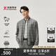 勁霸男裝【100%綿羊毛】春秋短版棒球領(lǐng)夾克外套男|HKDT1196 深灰 XL