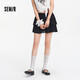 森馬（Semir）半身裙女設(shè)計感肌理蕾絲花邊甜美2025夏A字蓬蓬短裙109325120002