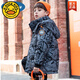 G.DUCKKIDS兒童羽絨服男童中長款連帽冬季新款6-15歲中大童加厚過年衣服外套 灰色 170