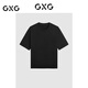 GXG男裝 白色多功能基礎短袖T恤體恤衫打底衫 黑色三防 170/M