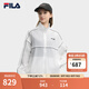 FILA 斐樂官方女士梭織外套2025夏新款時(shí)尚休閑簡約立領(lǐng)寬松上衣 云菇白-WT L 170/88A/L