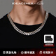 IDEAGEMER925銀古巴鏈項鏈男士小眾歐美風(fēng)加粗痞帥百搭男生單鏈素鏈鎖骨鏈 【加粗款】銀古巴鏈【55CM】