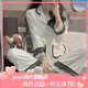 GUYN長(zhǎng)袖睡衣女春秋季2024年新款蕾絲花邊純欲風(fēng)高級(jí)感家居服兩件套裝 MYT-908白色 L(建議100-120斤) 均碼
