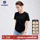 Navigare意大利小帆船女修身彈力純色休閑時尚短袖T恤2325505506 黑 XL 