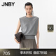 JNBY/江南布衣25夏新品針織長(zhǎng)絨棉上衣毛衫背心修身套頭5P5312030 073/雜煙灰 M