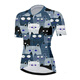 夏季透氣動(dòng)漫騎行服女式短袖緊身公路自行車(chē)服戶(hù)外騎行運動(dòng)速干衣 款式1 XS