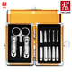 雙立人（ZWILLING）精工指甲刀套裝高端指甲剪家用防飛濺修腳指甲鉗商用伴手禮公司福 鋁箱款8件套-香檳金