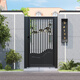 中式別墅平移門鐵藝現(xiàn)代自建房電動門鋁合金戶外小區(qū)不銹鋼大門 款4