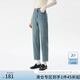范思藍(lán)恩復(fù)古簡約顯瘦窄版高腰牛仔褲女秋冬2024新款百搭14494 牛仔藍(lán) S