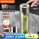 蘇泊爾（SUPOR）鈦一指秒開玻璃杯茶水分離男士泡茶車載水杯便攜式商務(wù) 冰花銀【鈦茶倉】 350ml