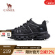 駱駝（CAMEL）新款女士休閑鞋輕便軟底簡約舒適戶外徒步鞋 G24S342016黑色 (女款) 37