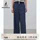 beanpole濱波  春夏新款女士藏青色商務(wù)簡(jiǎn)約長(zhǎng)款化纖休閑褲 藏青色 26 160/66A