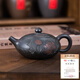 欽州坭興陶茶壺 荷花魚(yú)無(wú)塵壺 名家純手工窯變?cè)V功夫茶具家用 荷花魚(yú)無(wú)塵壺 180ml