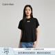 Calvin KleinJeans夏季女士通勤休閑ck字母印花舒適純棉圓領(lǐng)短袖T恤J222178