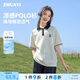 朱阿姨女大童短袖t恤夏季2025新款polo衫初中生青少年女孩夏裝半袖上衣 杏色 170 【模特試穿碼 162/84斤】