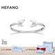 HEFANG何方珠寶小蝴蝶手鐲百搭手飾品輕奢高級(jí)感七夕情人節(jié)禮物送女友 銀色
