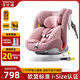 貝比途（BOBEITOO）貝悅兒童安全座椅汽車用0-12歲寶寶嬰兒360度旋轉(zhuǎn)i-Size認(rèn)證 至尊版-蜜桃粉