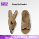 COUP DE FOUDRE2025夏季新款CDF女鞋復(fù)古百搭沙灘涼鞋時(shí)尚簡(jiǎn)約魔術(shù)貼露趾涼鞋女 棕色 36