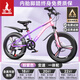 鳳凰山地自行車男女變速山地車碟剎青少年兒童自行車學(xué)生單車 星際 粉紫【變速+三刀輪】 22寸【適合130-170cm】