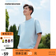 美特斯邦威T恤男女款純棉重磅短袖新款夏季新款經(jīng)典時(shí)尚純色百搭 天體藍(lán) （重磅升級(jí)款） L (175)
