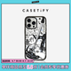 CASETIFY 搖滾貓貓 適用于iPhone16/15/Pro/Max手機殼 透明黑框Magsafe iPhone 16 Pro Max