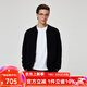 Scofield男裝24年秋冬季新款簡(jiǎn)約休閑棒球領(lǐng)舒適柔軟外套針織開衫 黑色 L (175)