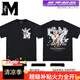MEDM24SS“天使系列”印花短袖T恤男美式復(fù)古圓領(lǐng)寬松情侶體恤衫 黑色 天使【重磅280克】 M 原包吊