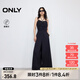 ONLY2025夏季新款吊帶連體長褲高腰寬松闊腿休閑褲女|125244001 H1Z黑色 L L褲長減短