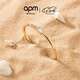 APM Monaco[新品]Eclat手鐲金黃色方形經(jīng)典密鑲設(shè)計(jì)感飾品七夕禮物 金色 M