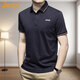 吉普（JEEP）美國正品高端商務翻領短袖POLO衫男士夏季薄款修身彈力透氣T恤衫 寶藍色 薄款 【官方正品】 XL 推薦135-150斤
