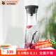 WMF 德國進口特質(zhì)玻璃冷水瓶水杯套裝組合四件套涼水杯涼杯玫瑰金 水扎壺黑1.0L