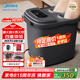 美的（Midea）泡腳桶殺菌足浴盆全自動(dòng)按摩洗腳盆理療熏蒸暖泡噴淋生日送男女友長輩ZL310深空灰七夕禮物教師節(jié)