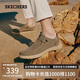 斯凱奇（Skechers）七夕禮物男鞋夏季一腳蹬帆布鞋商務(wù)通勤休閑軟底板鞋66387