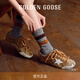 Golden Goose【七夕禮物】Golden Goose男女True-Star雙色鞋帶內(nèi)增高臟臟鞋 棕色（女款） 36