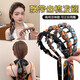 復古氣質(zhì)編發(fā)發(fā)箍女2025新款高級感飄帶發(fā)帶綁頭發(fā)頭箍一體系頭飾 【帶齒絲帶發(fā)箍】橘色1個(gè)裝
