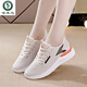 啄木鳥(niǎo)夏季新款百搭輕便女運動(dòng)鞋網(wǎng)面鏤空休閑韓版軟底舒適透氣跑步鞋女 X58米色 38