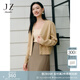玖姿·安娜蔻簡(jiǎn)雅百搭寬松落肩紐扣短款開(kāi)衫毛衫女2024春款 卡其 M