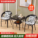 藤印象藤椅三件套陽(yáng)臺休閑桌椅戶(hù)外庭院室外喝茶桌椅組合花園藤編桌椅 黑咖色2椅1方桌【抱枕+坐墊】