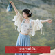 七月夕原創(chuàng)漢服 蔚藍(lán)海岸 百搭吊帶直領(lǐng)對(duì)襟短衫宋褲套裝女夏新款 蔚藍(lán)海岸 宋褲 現(xiàn)貨 S