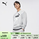 彪馬（PUMA）寬松休閑圓領(lǐng)衛(wèi)衣套頭衫男子新款印花長袖運(yùn)動上衣681298 淺混合灰-04 2XL (190/108A)