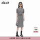 DZZIT【明星同款】地素針織衫2024秋季新款挑洞鏤空工藝上衣女 中灰色 XS
