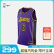 NIKE耐克NBA官方-湖人隊勒布朗詹姆斯男球衣速干籃球服夏季DO9530-505 湖人/詹姆斯速干球衣（紫色） L