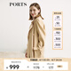 PORTS寶姿女裝 秋冬新品優(yōu)雅提花長(zhǎng)袖中長(zhǎng)大衣SL9T001LWE008 米駝色 XS (2)