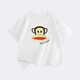 大嘴猴（paul frank）童裝短袖T恤2025夏款中大童舒適透氣印花純棉時(shí)尚男女童衣服 435F米白 140