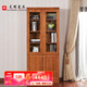 光明家具 實木書柜北美紅橡木書架現(xiàn)代簡約帶門書架 63101 兩門書柜