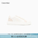 Calvin KleinJeans男士潮流復(fù)古皮革拼接ck厚底休閑鞋運(yùn)動(dòng)鞋板鞋禮物YM01123 0LG-月光白 41