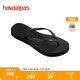 havaianas哈唯納SlimFlatform厚底人字拖女夏外穿增高夾腳涼拖鞋 0090-火耀黑 37 37/38巴西碼