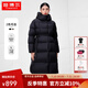 坦博爾【品質(zhì)鵝絨】長款羽絨服女系帶收腰連帽鵝絨服TW236868 黑色 M 165/88A