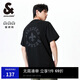 杰克·瓊斯（JACK&JONES） 新款重磅棉寬松復(fù)古哥特字母發(fā)泡印情侶短袖T恤男裝225101028