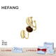 HEFANG何方珠寶咖啡豆耳扣耳飾品銀女士輕奢高級感七夕情人節(jié)禮物送女友 虎眼石